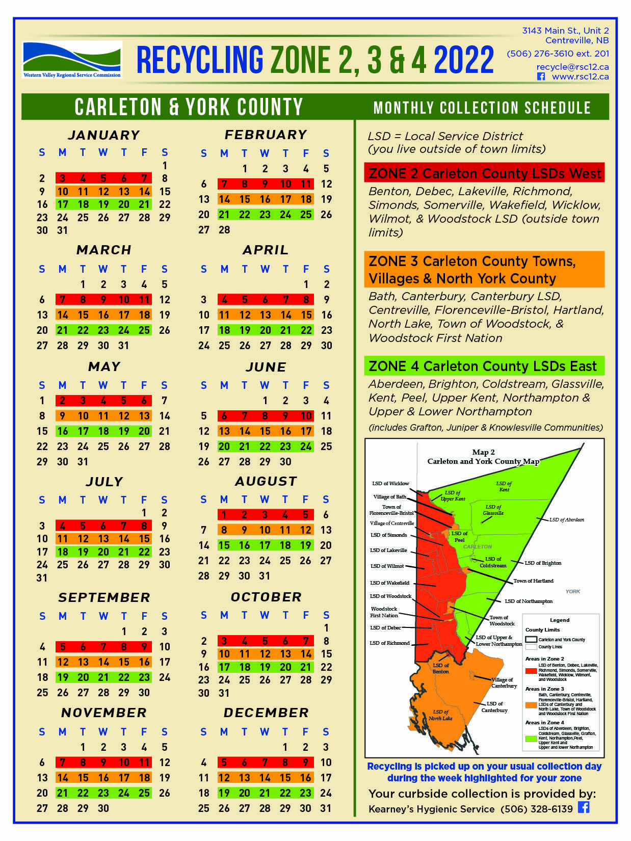 2022 Recycling Schedule 2022 Curbside Recycling Schedules & Zones (Click To View) – Wvrsc – Western  Valley Regional Service Commission