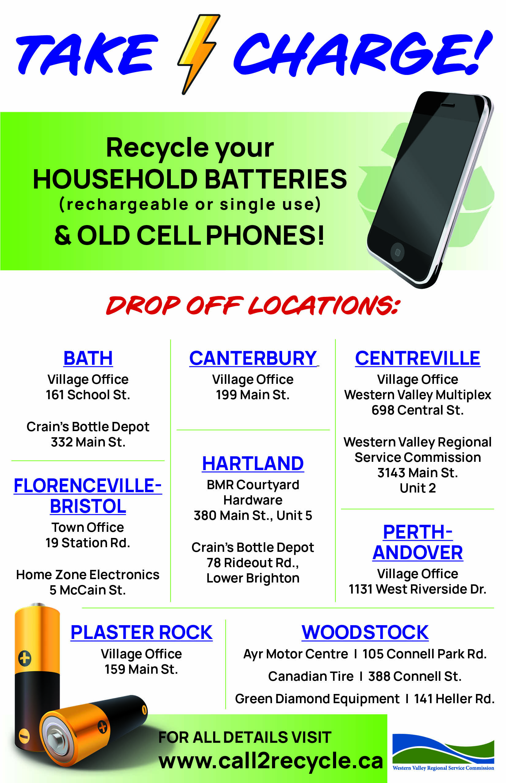 Battery Recycling Locations – WVRSC – Western Valley Regional Service  Commission