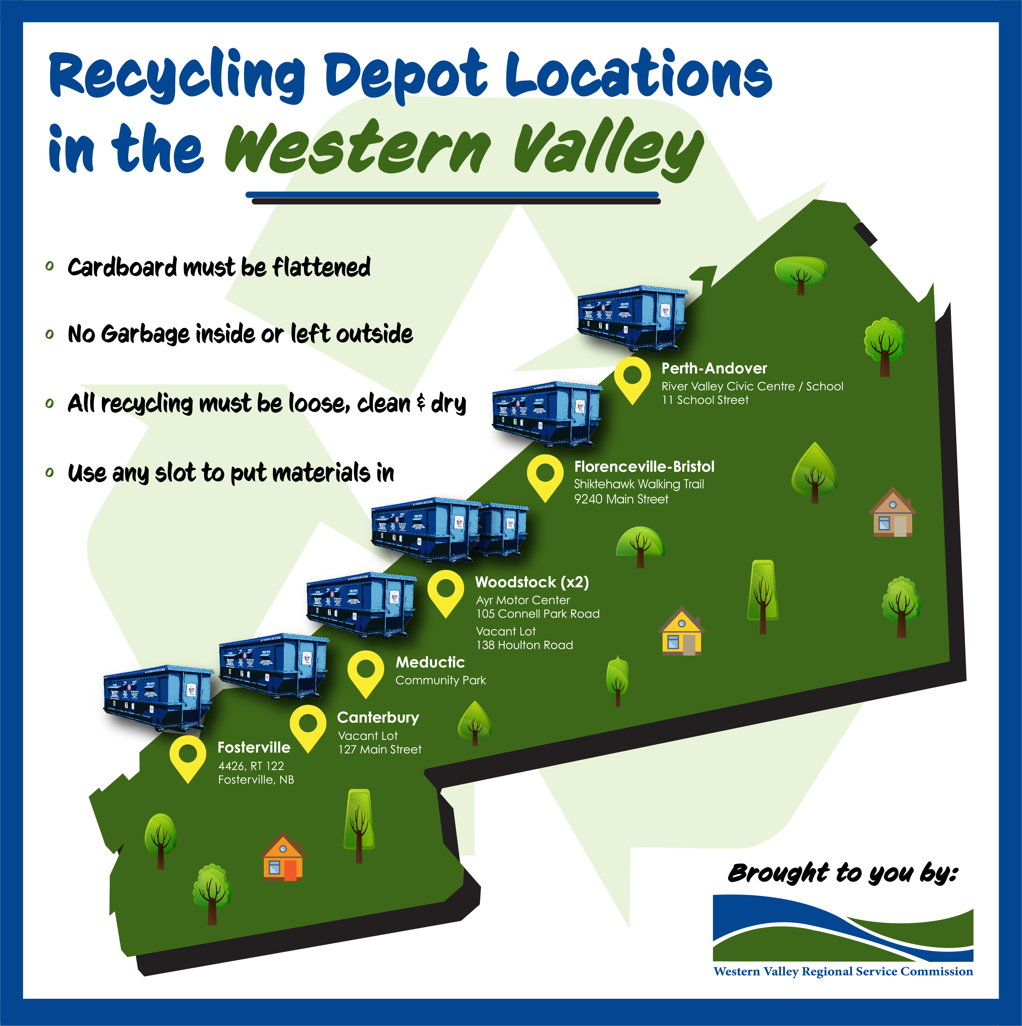 Recycling Depot Locations – WVRSC – Western Valley Regional Service  Commission